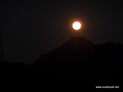 Moon over Arunachala