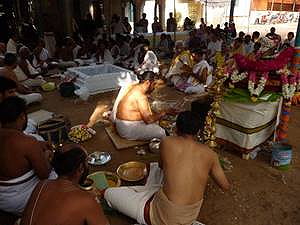 Fire sacrifice in Ramanasramam